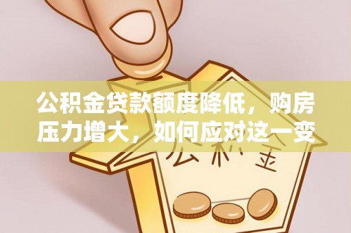 元宝公积金贷款额度降低，购房压力增大，如何应对这一变化？