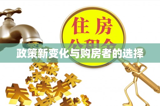 元宝政策新变化与购房者的选择
