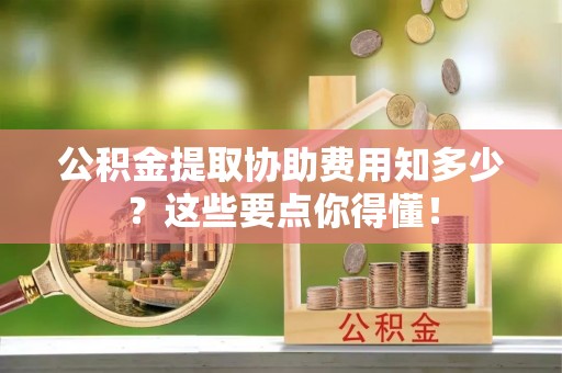 元宝公积金提取协助费用知多少？这些要点你得懂！