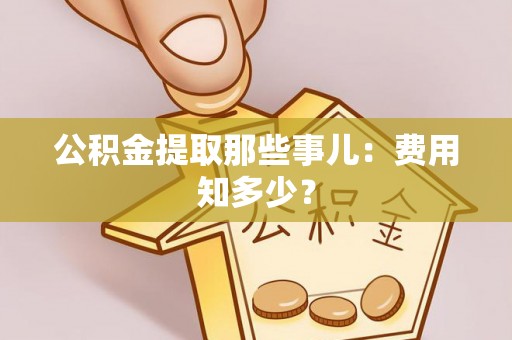 元宝公积金提取那些事儿：费用知多少？