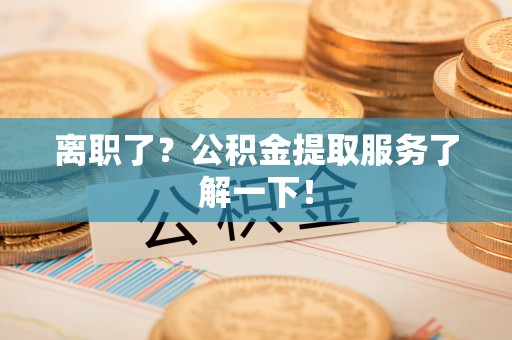 元宝离职了？公积金提取服务了解一下！