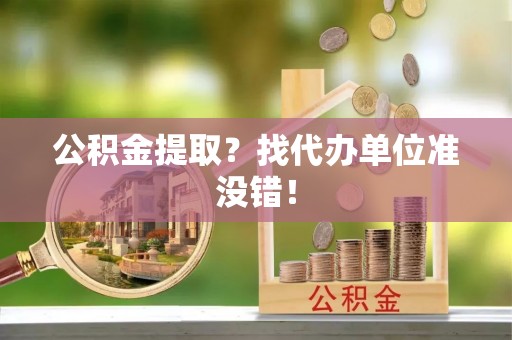 元宝公积金提取？找代办单位准没错！