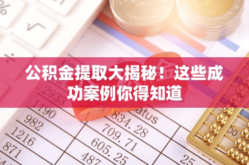 元宝公积金提取大揭秘！这些成功案例你得知道