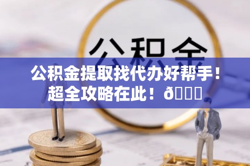 元宝公积金提取找代办好帮手！超全攻略在此！😎