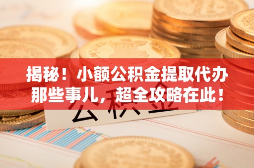 元宝揭秘！小额公积金提取代办那些事儿，超全攻略在此！