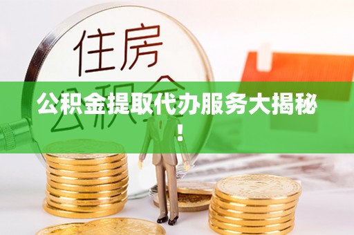 元宝公积金提取代办服务大揭秘！