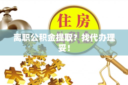 元宝离职公积金提取？找代办理妥！