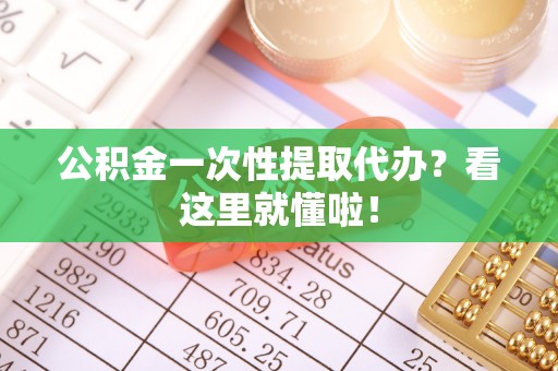 元宝公积金一次性提取代办？看这里就懂啦！