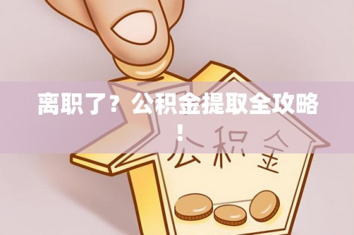 元宝离职了？公积金提取全攻略！