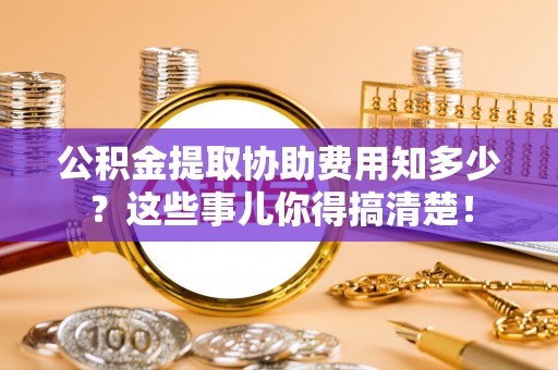 元宝公积金提取协助费用知多少？这些事儿你得搞清楚！