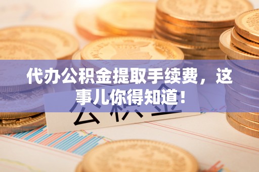 元宝代办公积金提取手续费，这事儿你得知道！